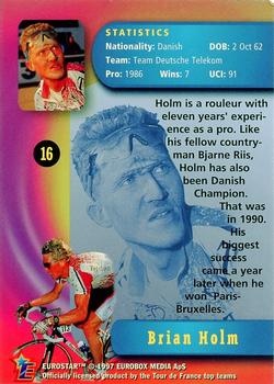 1997 Eurostar Tour de France #16 Brian Holm Back